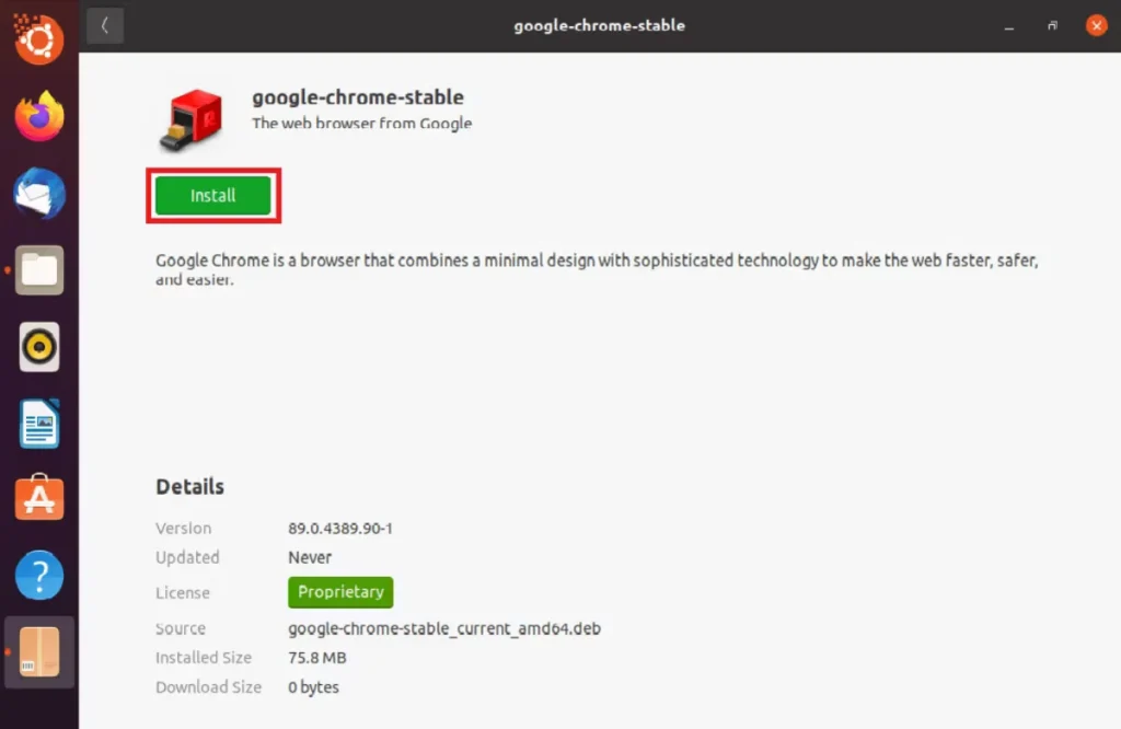 Install Chrome on Ubuntu